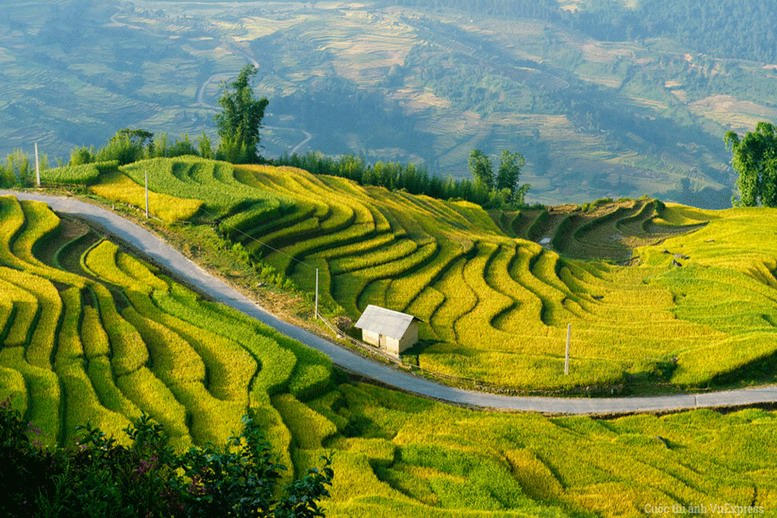 Nghia Lo - Khau Pha pas - Mu Cang Chai Bergweg Nghia Lo - Khau Pha pas - Mu Cang Chai Bergweg